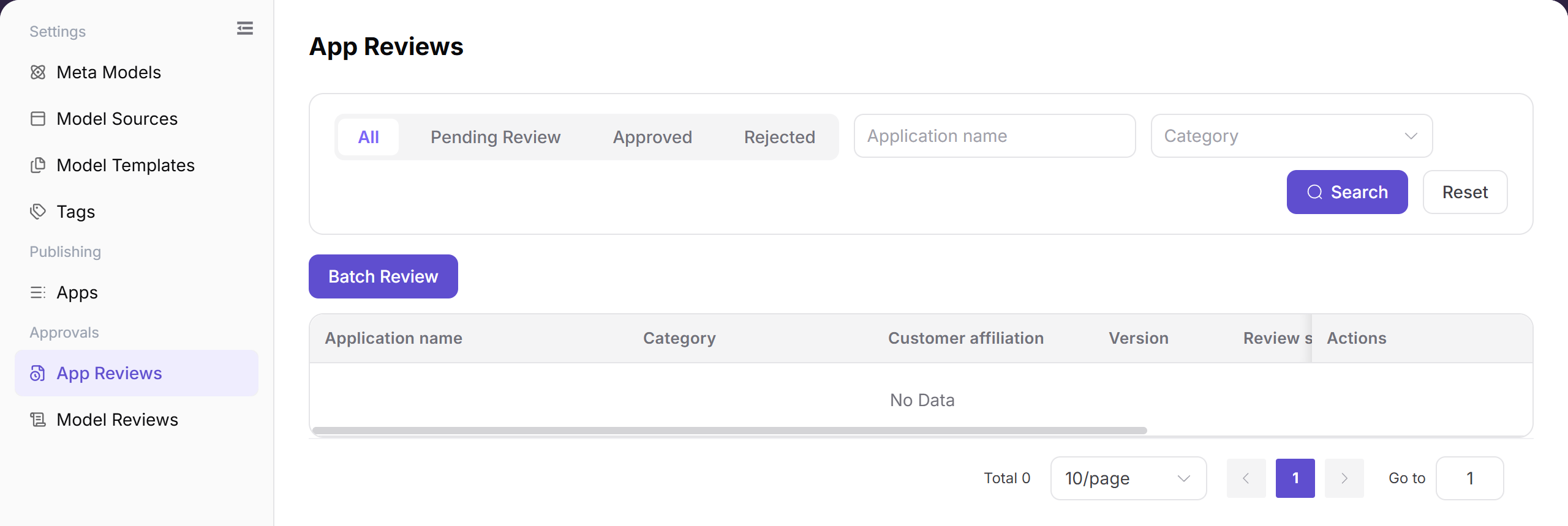 App review list
